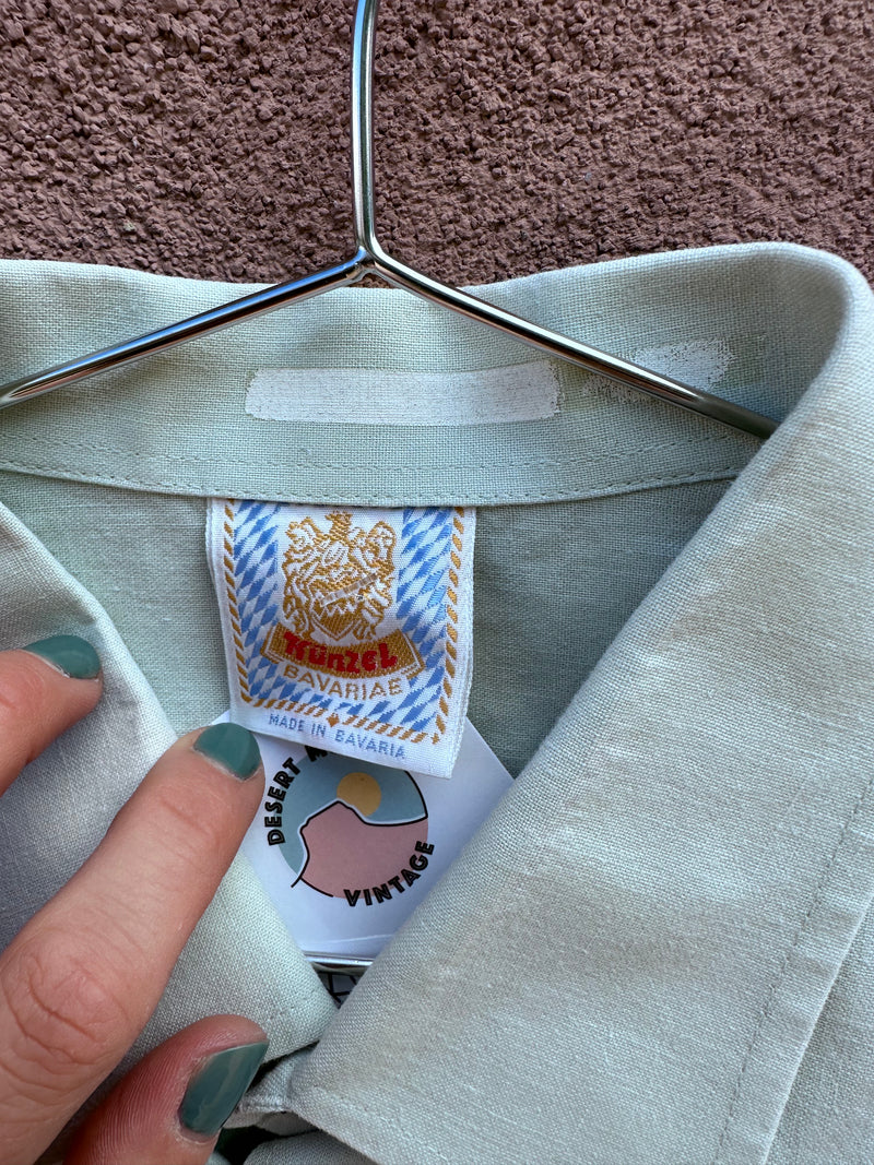 Kunzel Pleated Shirt with Antler Buttons