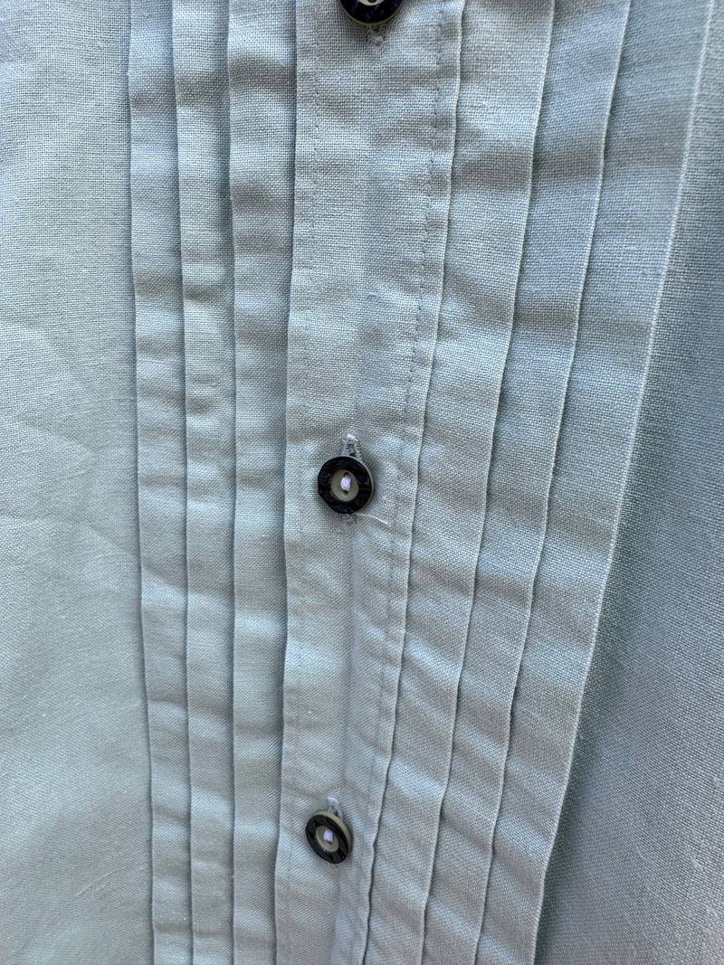 Kunzel Pleated Shirt with Antler Buttons