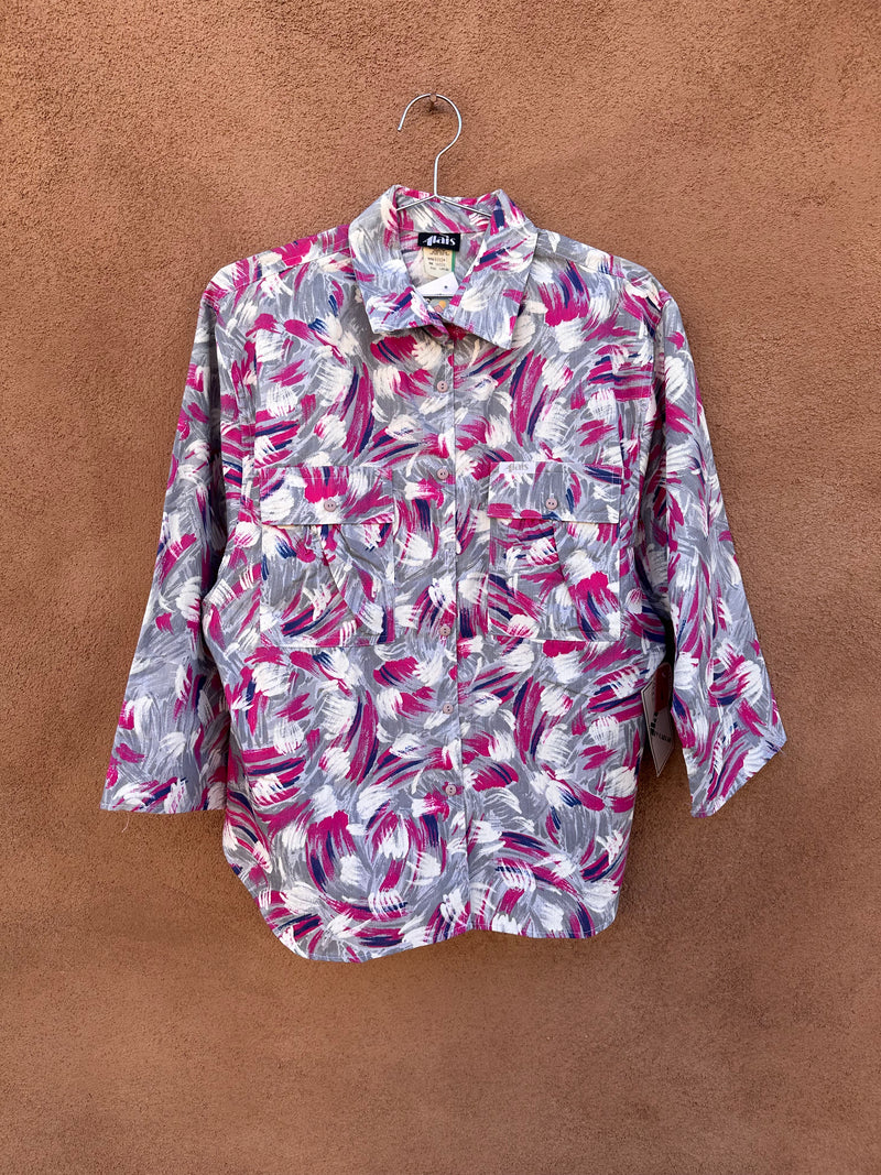 1980's Alais Brushstroke Blouse - as is