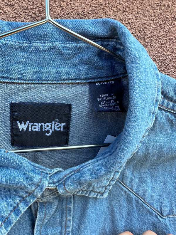 Blue Denim Wrangler Western Shirt