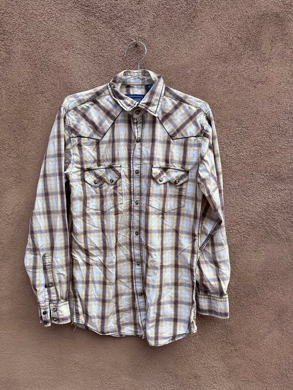 Classic Western Plaid Button Snap Shirt