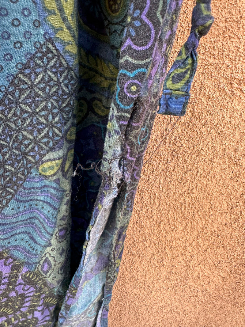 Patchwork Style Strappy Summer Tie Dress, as is