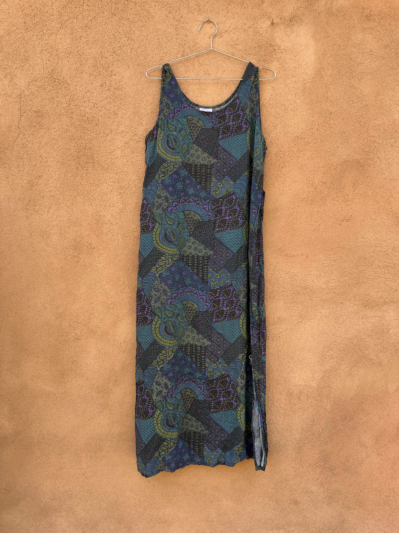 Patchwork Style Strappy Summer Tie Dress, as is