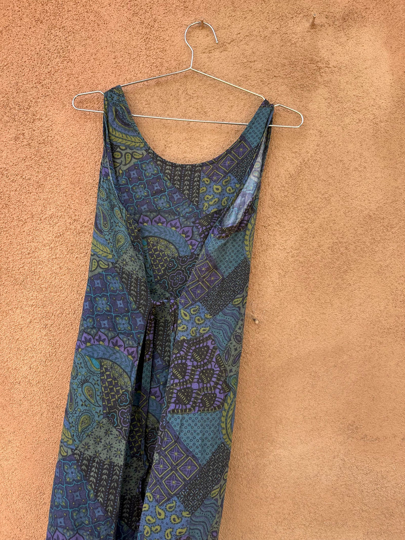 Patchwork Style Strappy Summer Tie Dress, as is