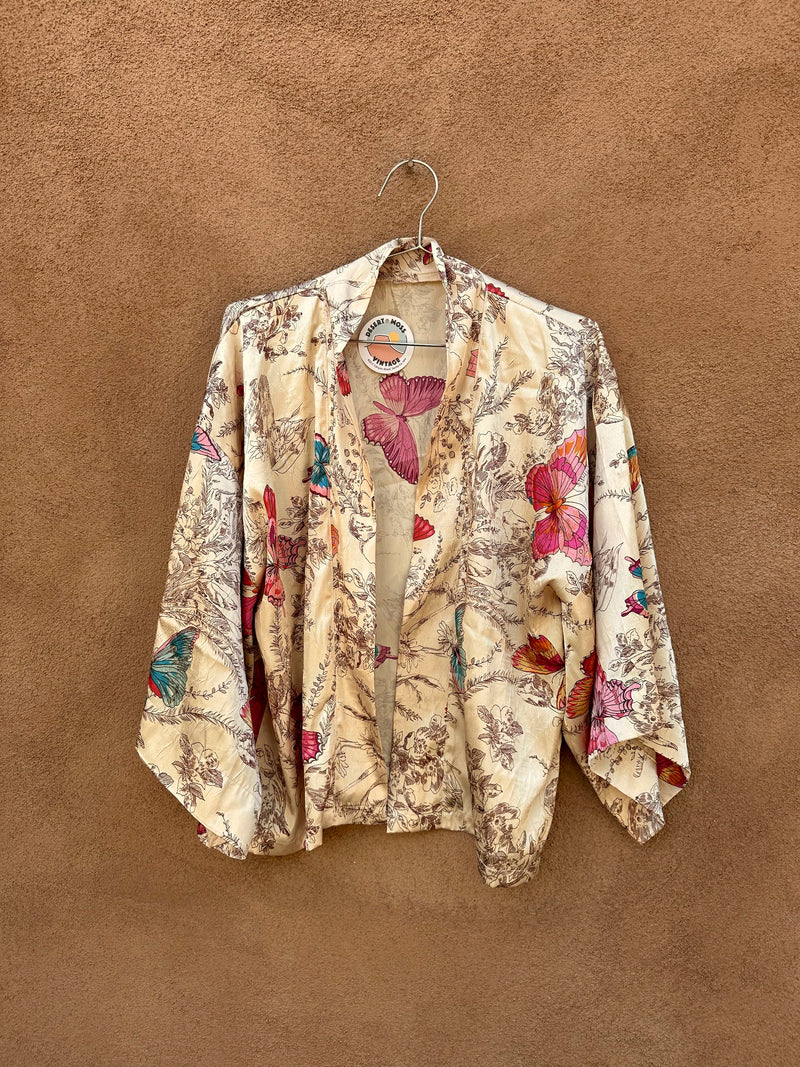 Mini Kimono with Butterflies Rayon