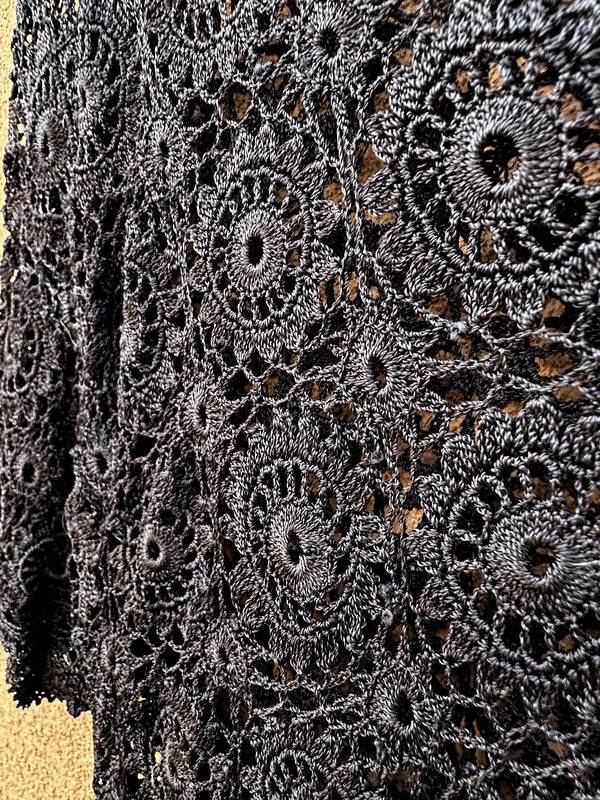 Hand Embroidered Black Lace Blouse