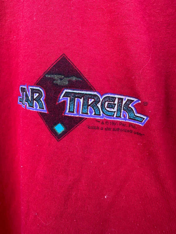 1991 Red Long Sleeve Star Trek T-shirt