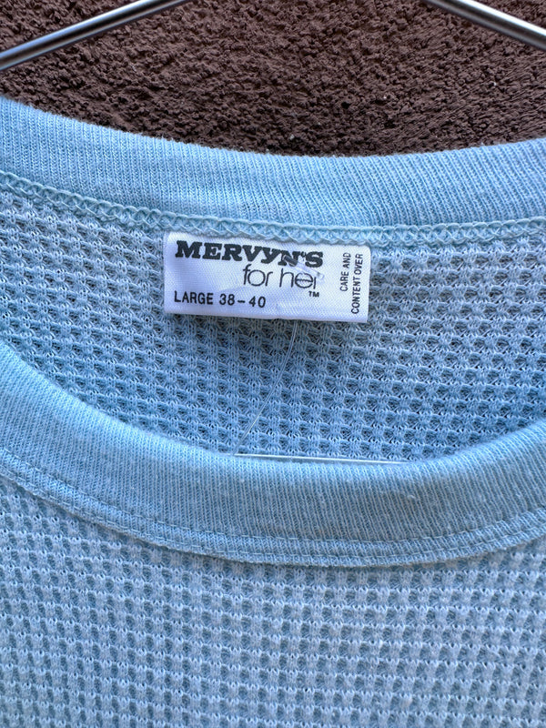 Waffle Knit Long Sleeve Top - Made in USA