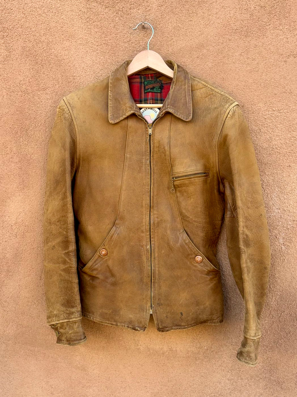 Vintage 1940's Windward Outdoor Clothing Leather Jacket – DESERT