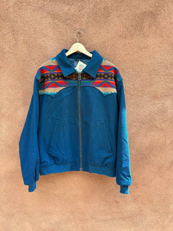 Blue with Southwestern Yokes 1980's Pendleton Jacket