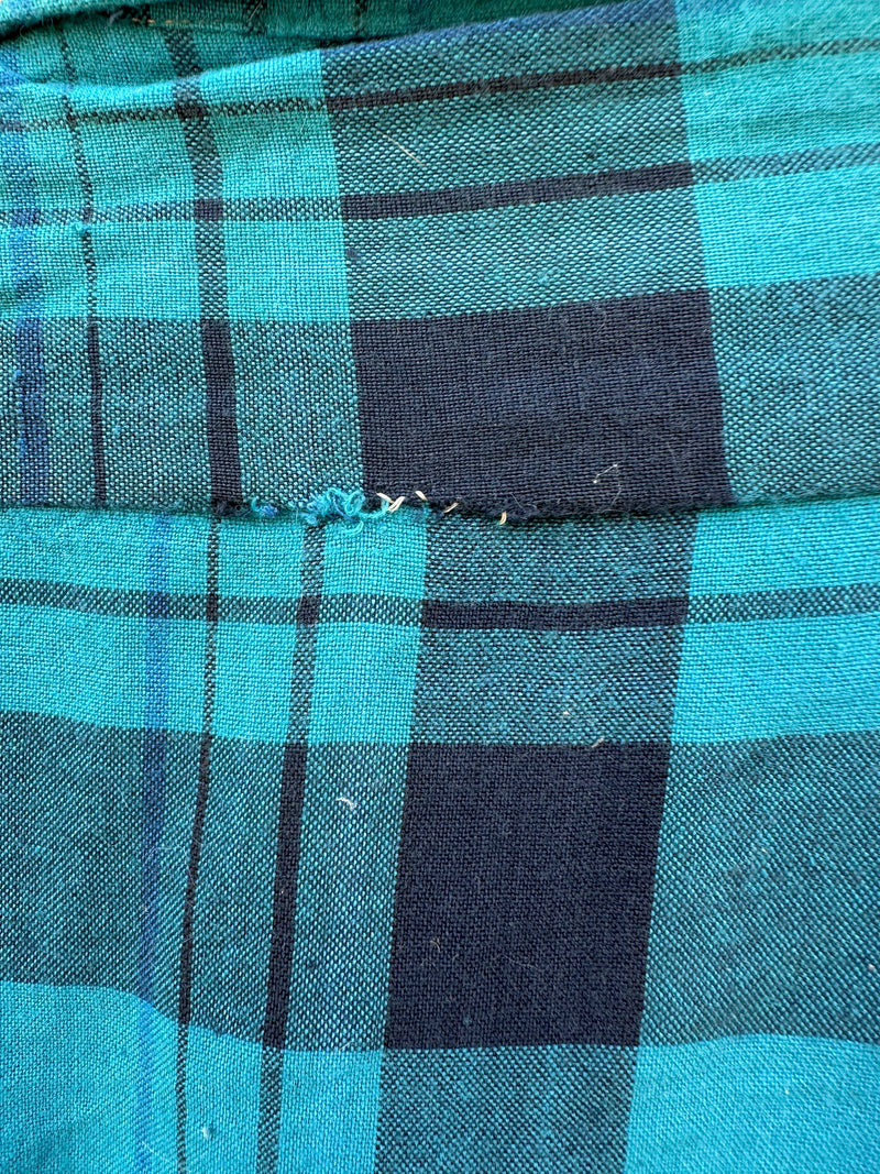 1970's Flannerosi Plaid Rayon Shirt, med (fits smaller)
