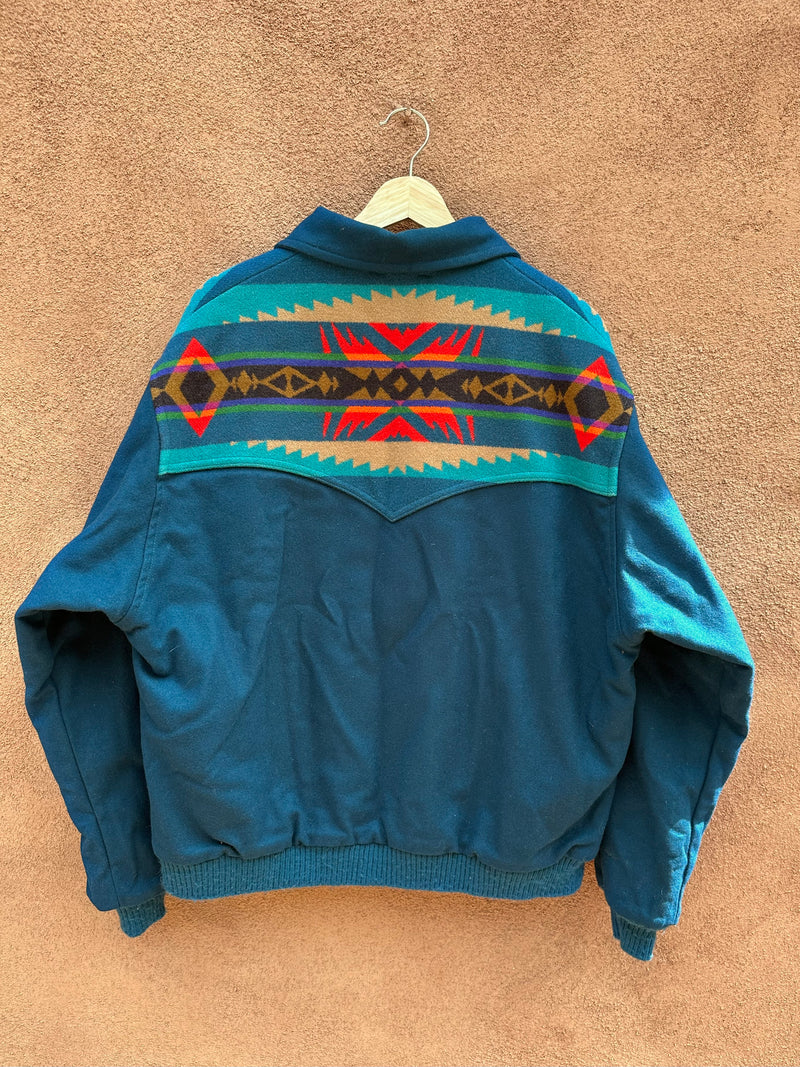 Blue with Southwestern Yokes 1980's Pendleton Jacket