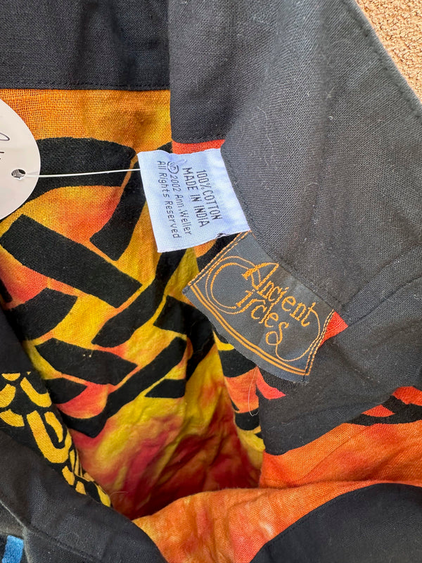 Cotton Batik Ancient Circles Tote Bag