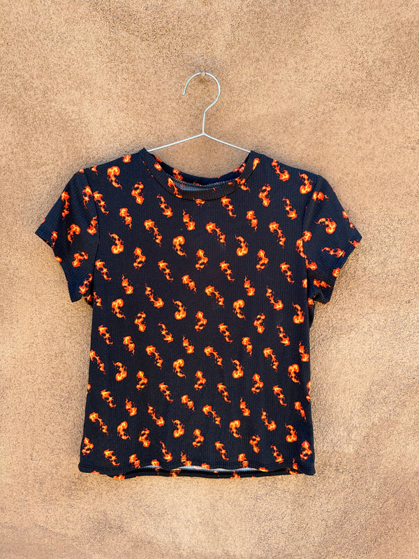 90's Flame Baby Doll T-shirt