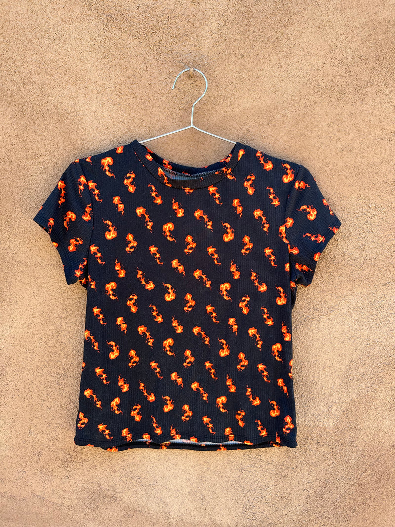 90's Flaming Baby Doll T-shirt