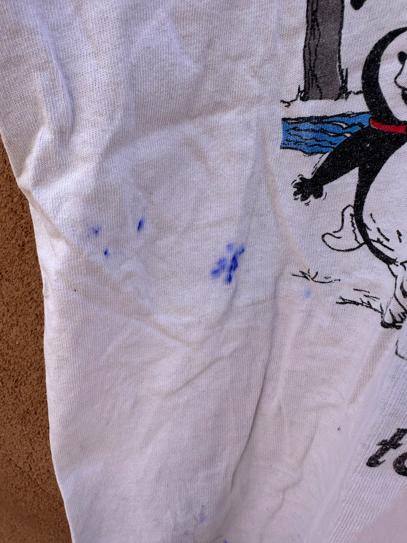 Calvin and Hobbs Bootleg Parking Lot T-shirt - as is