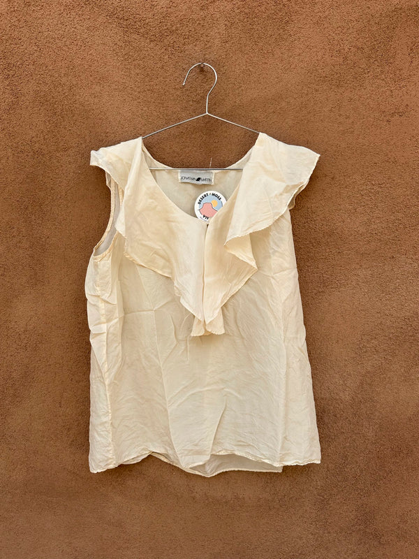 Jonathan Martin Silk Ruffle Blouse