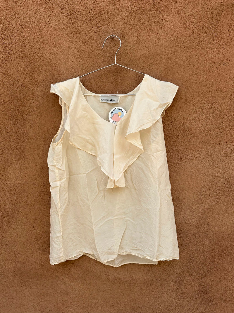 Jonathan Martin Silk Ruffle Blouse