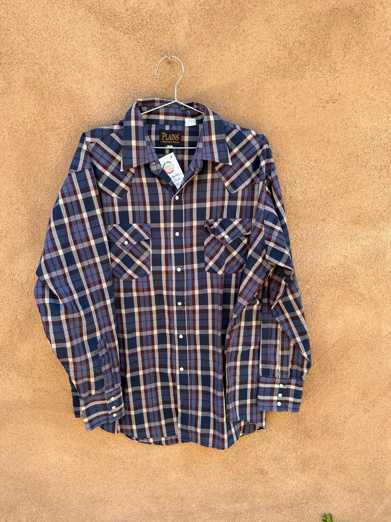 Plains Western Wear Plaid Cowboy Shirt