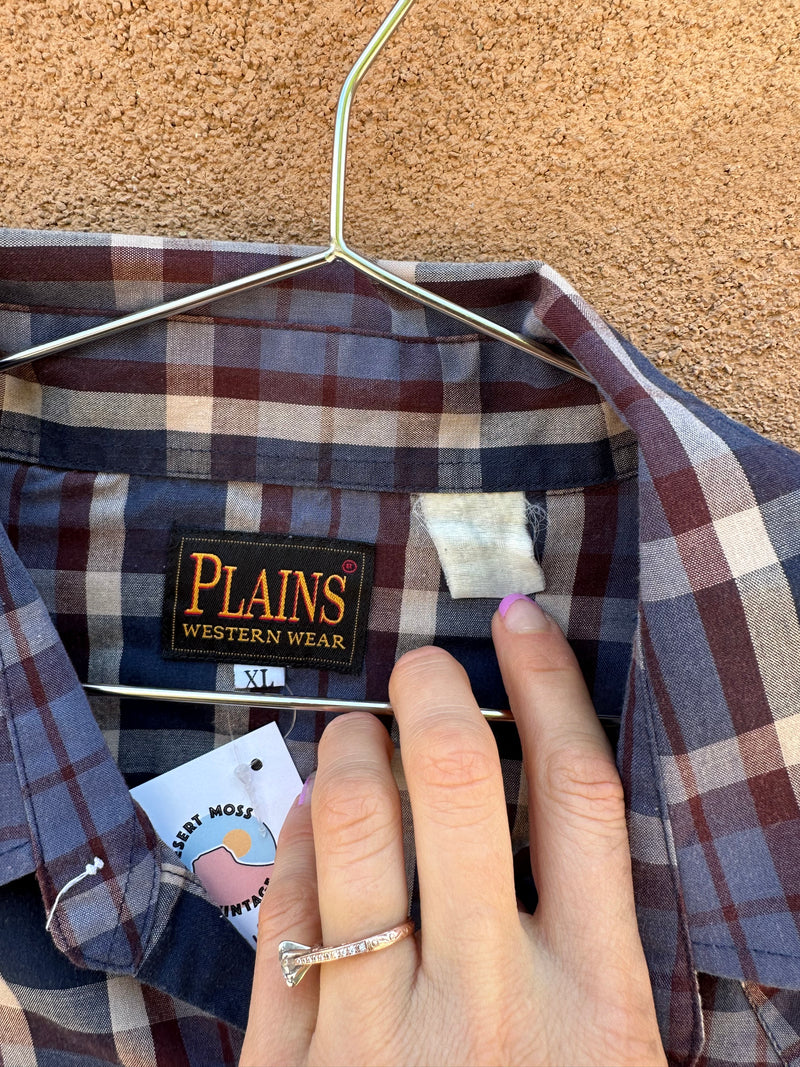 Plains Western Wear Plaid Cowboy Shirt