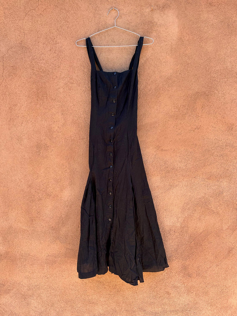 Vintage Black Laura Ashley Cotton/Linen Blend Dress – DESERT MOSS VINTAGE Vintage Black Laura Ashley Cotton/Linen Blend Dress – DESERT MOSS VINTAGE