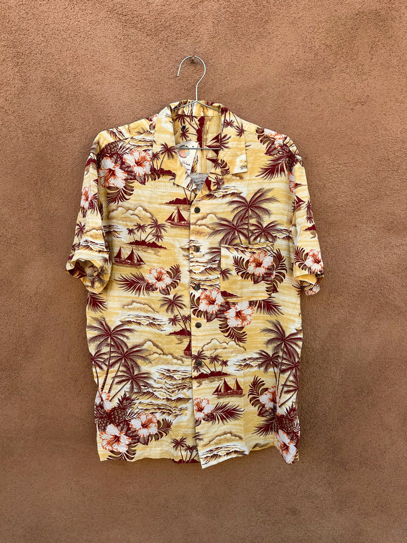 Yellow Island Shirt - Rayon