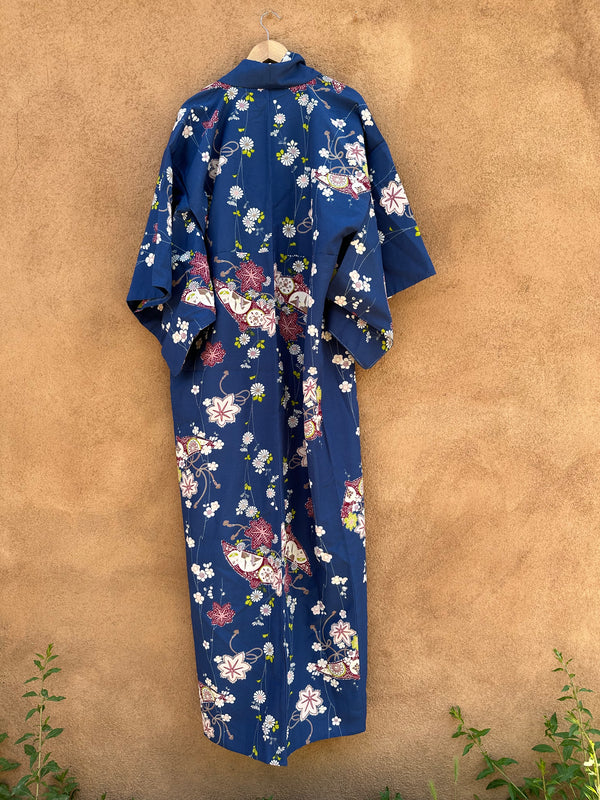 Floral Blue Kimono