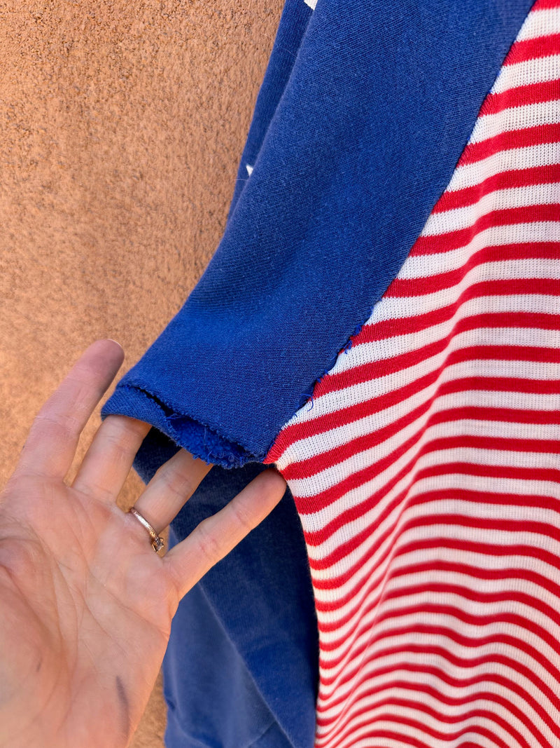 1960's Striped USA Sweatshirt - as is