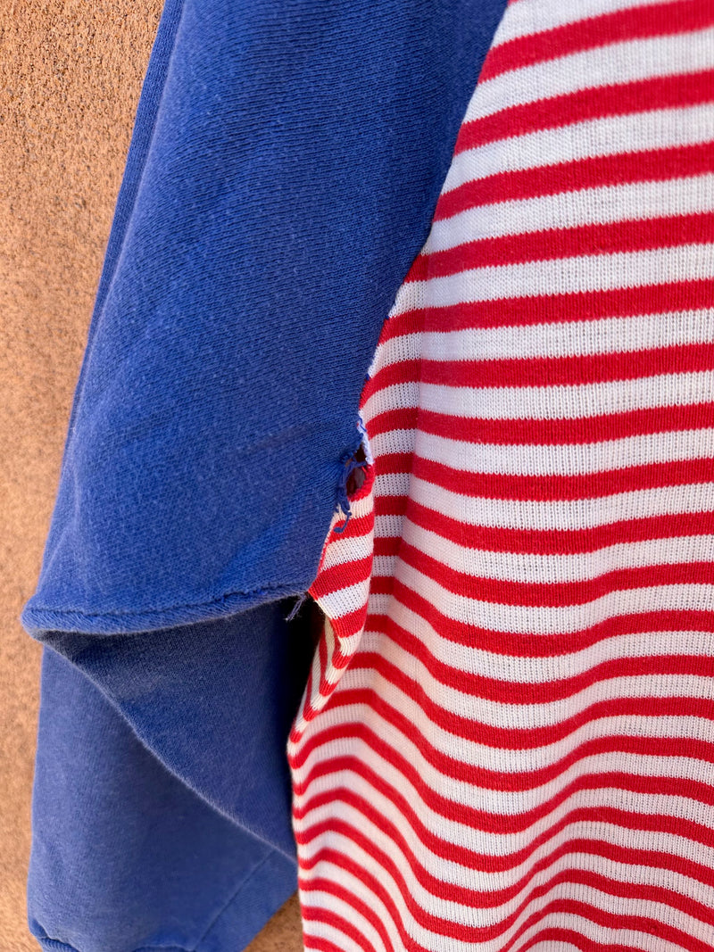 1960's Striped USA Sweatshirt - as is