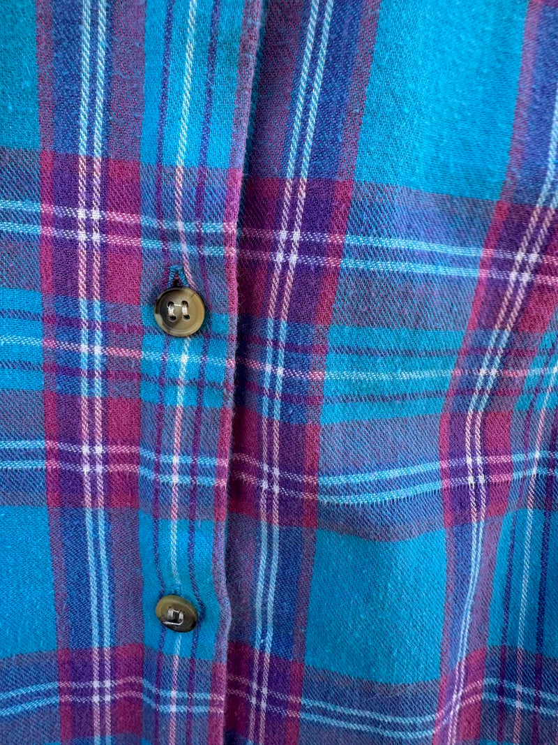 Pink and Blue Plaid Woolrich Flannel, small