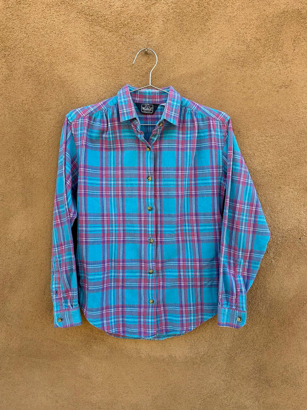 Pink and Blue Plaid Woolrich Flannel, small