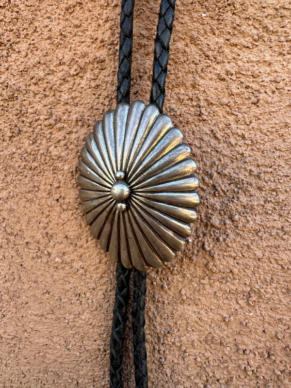 David Dear Concho Sterling Silver Bolo Tie