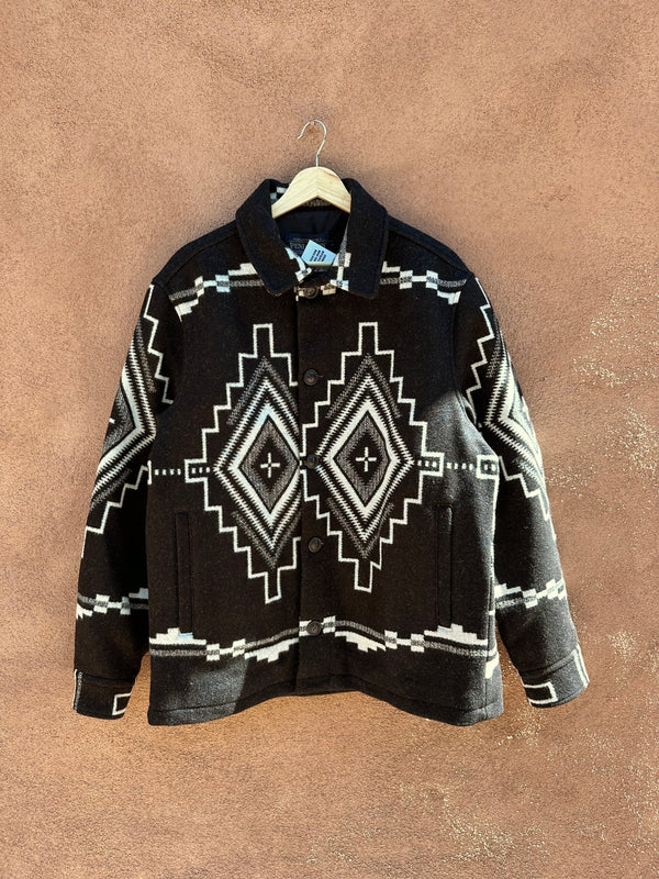 Geometric Black and White Pendleton Jacket - Large