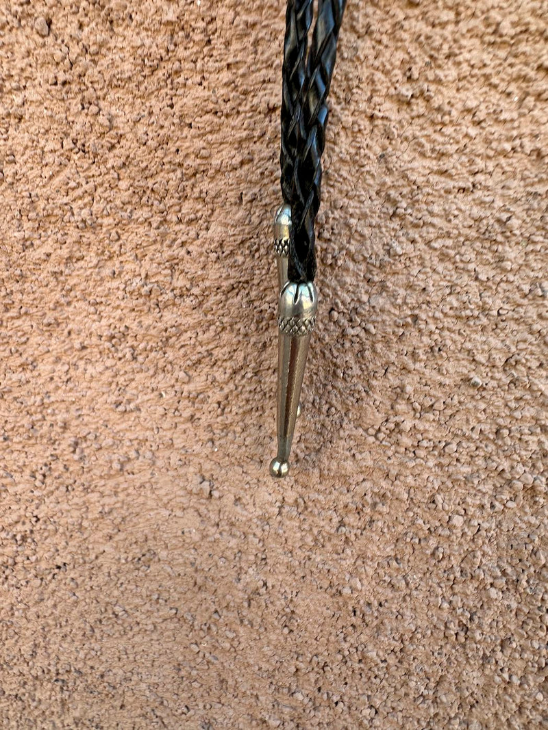 Sterling Silver and Turquoise Tewa Bolo Tie