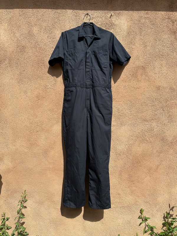 Black Short Sleeve Coveralls