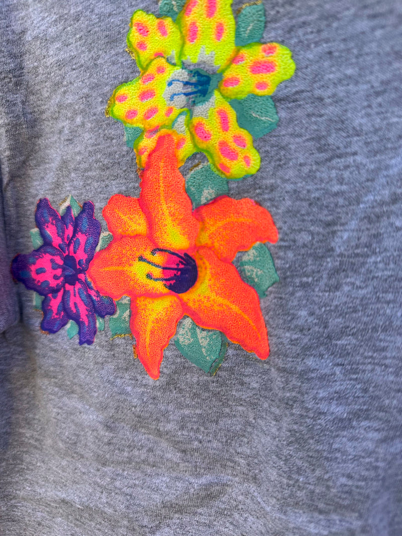 Heather Gray Hibiscus T-shirt