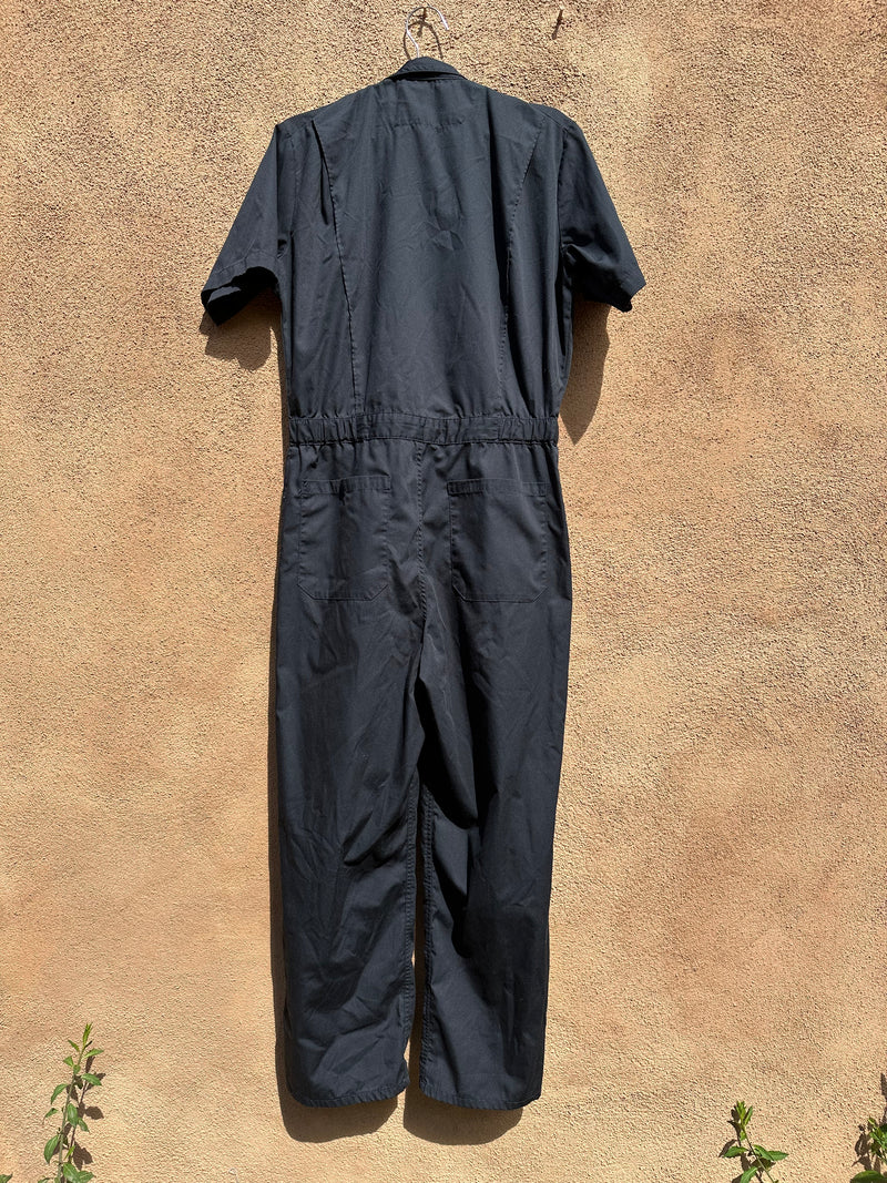 Black Short Sleeve Coveralls
