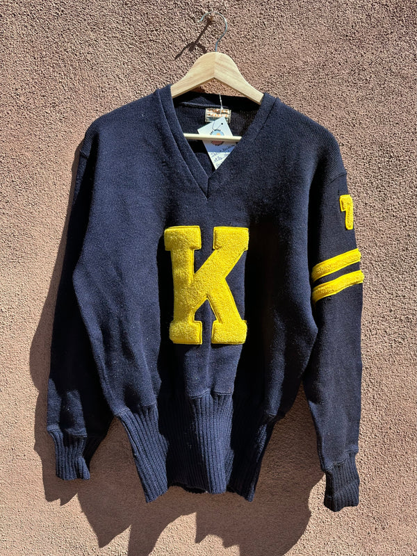 Detroit Knitting Mills Wool Varsity Sweater