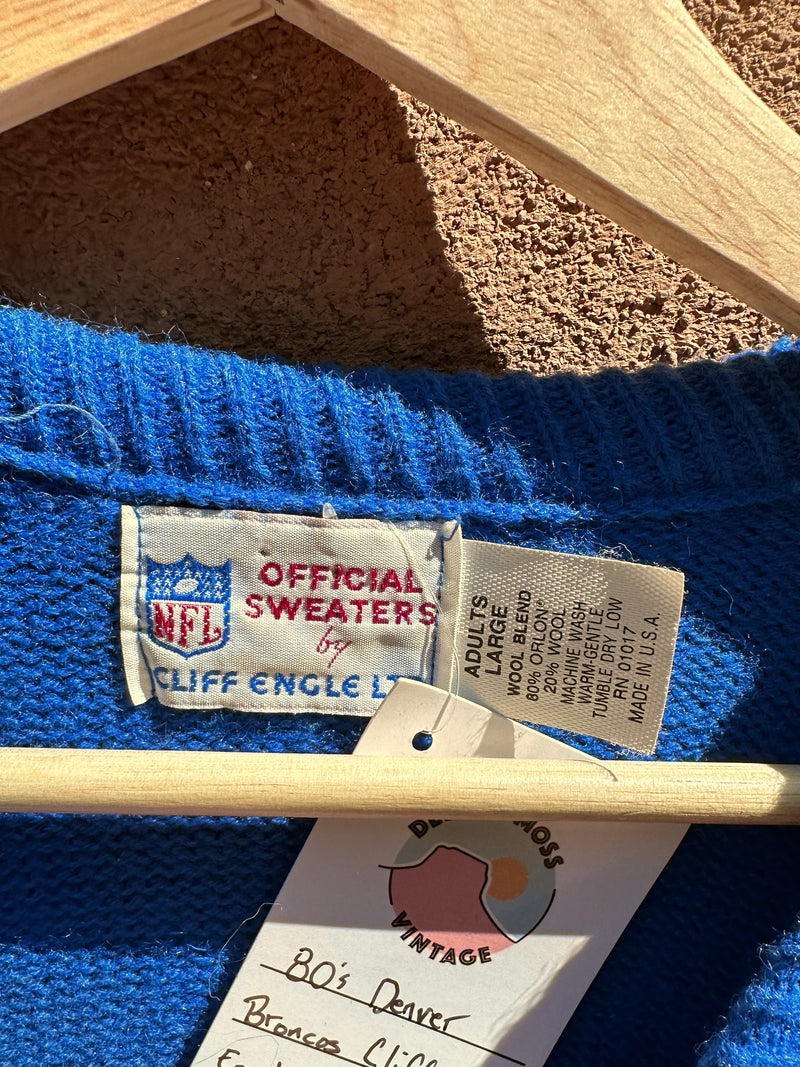 80's Denver Broncos Cliff Engle Sweater