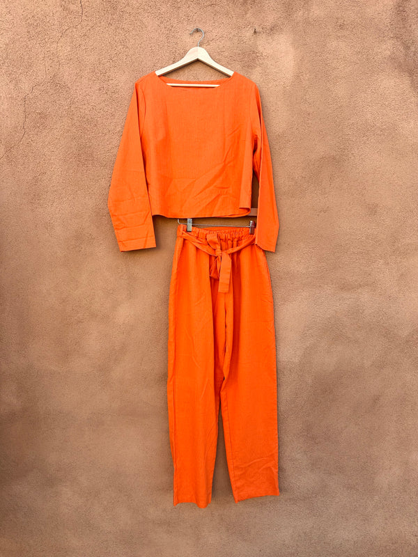 Lightweight Orange 2-Piece Top & Pants