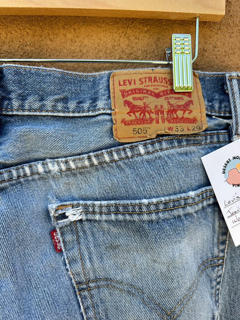 Levi's 505 Jeans with Perfect Wear 33 x 30