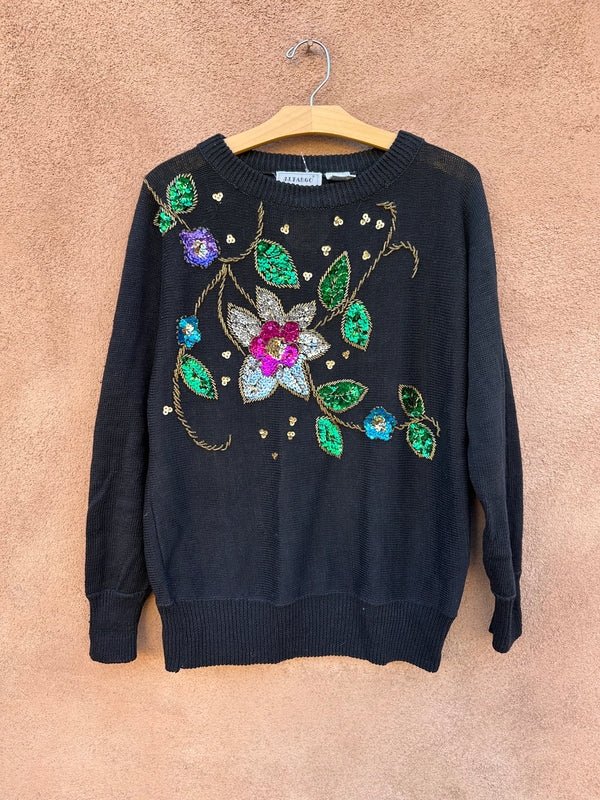 JJ Fargo Sequined Floral Sweater