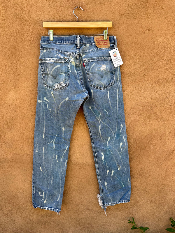 Wildly Worn Levi's 505 Artsy Denim 32 x 30