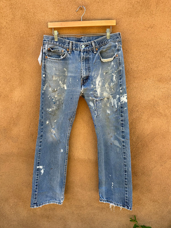 Blue Pocket Heart Artist's Levi's 505 - 33 x 29