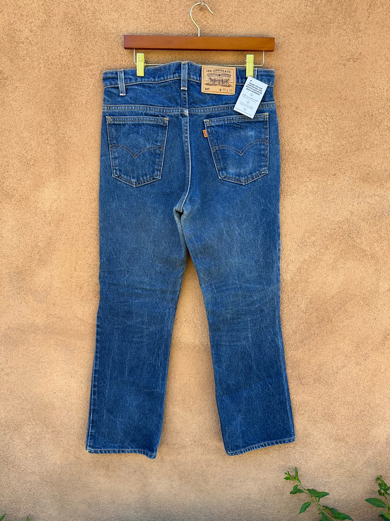 1970's Levi's 517 Orange Tab 33 x 30 Straight Leg