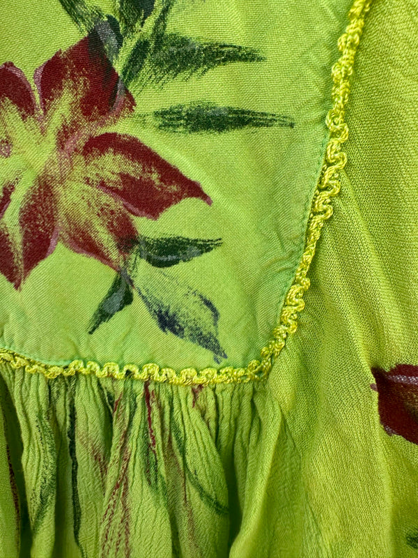 Green Floral Flowy Blouse by My Choice