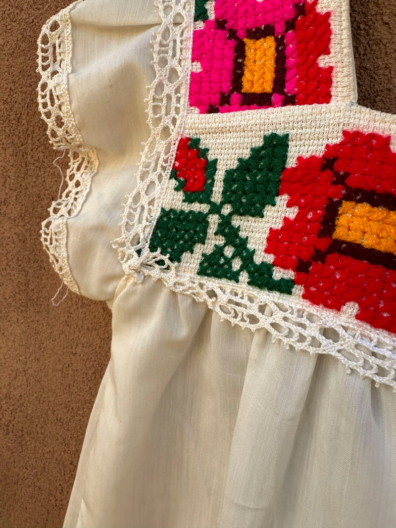 Embroidered Mexican Sack Dress