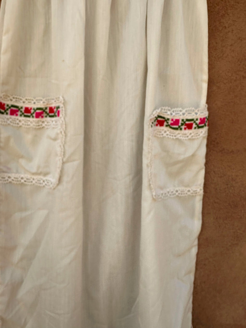 Embroidered Mexican Sack Dress