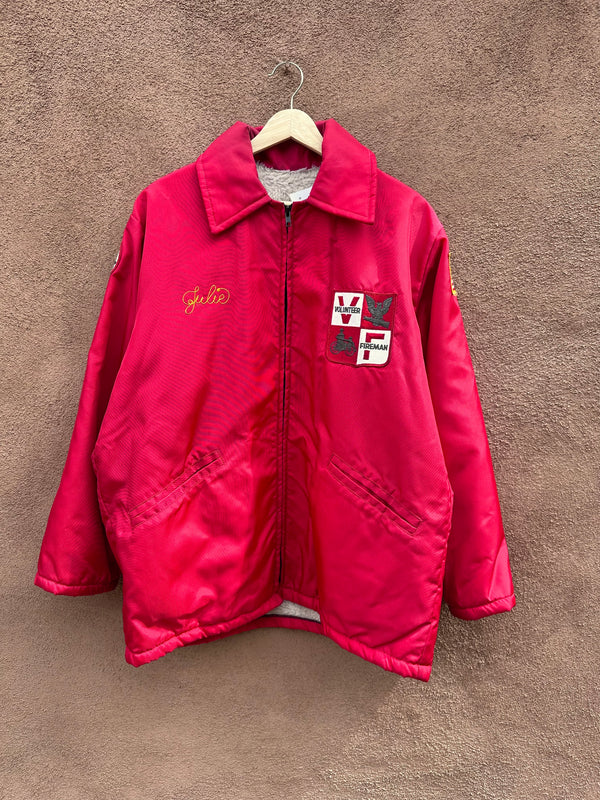 Mombasha Volunteer Fire Department Red Satin Jacket