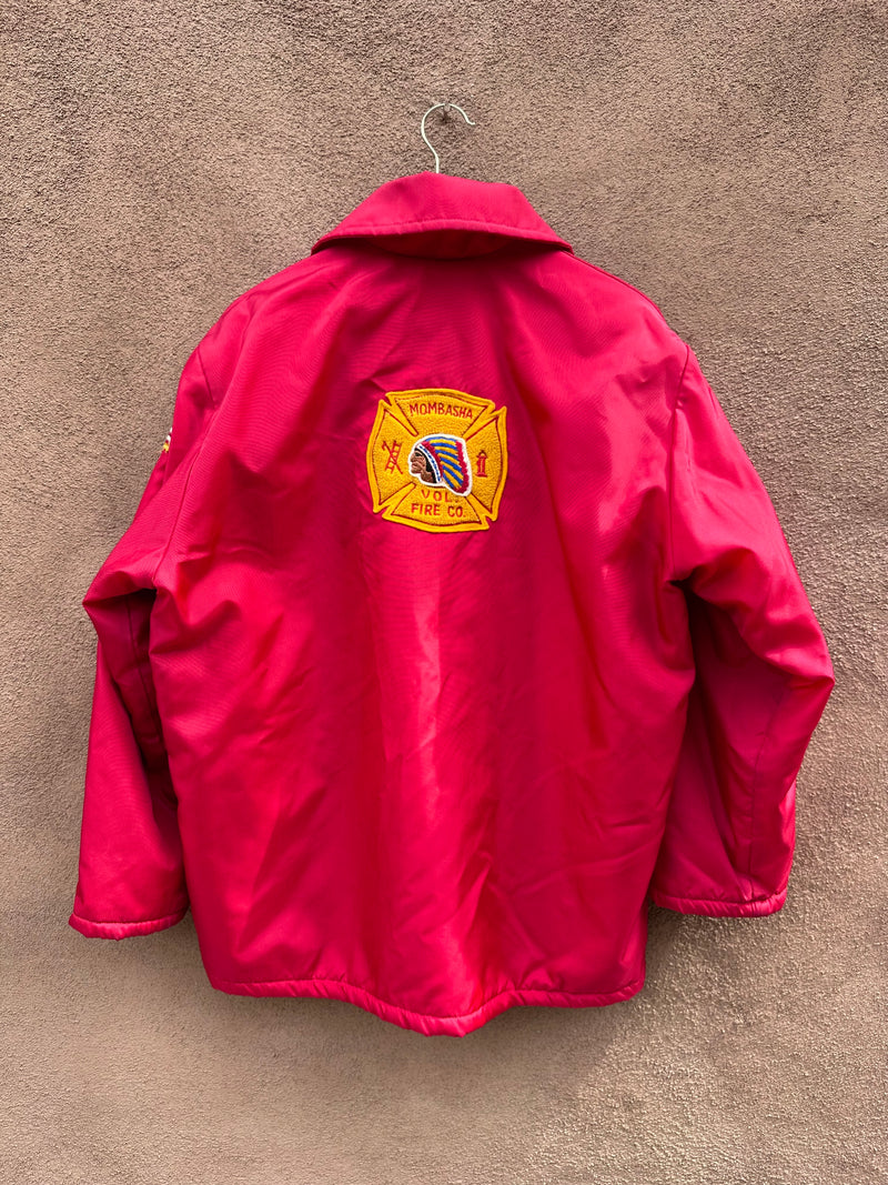 Mombasha Volunteer Fire Department Red Satin Jacket